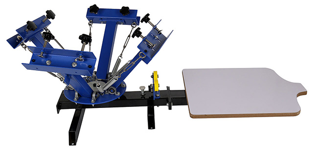4 Color Screen Printing Press Machine Silk Screening Pressing DIY with 1 Station