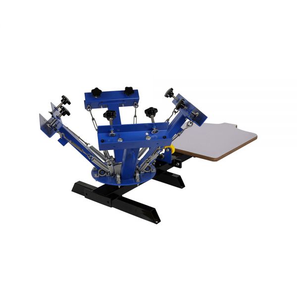 4 Color Manual Screen Printing Press, Silk Screening Pressing DIY with 1 Station