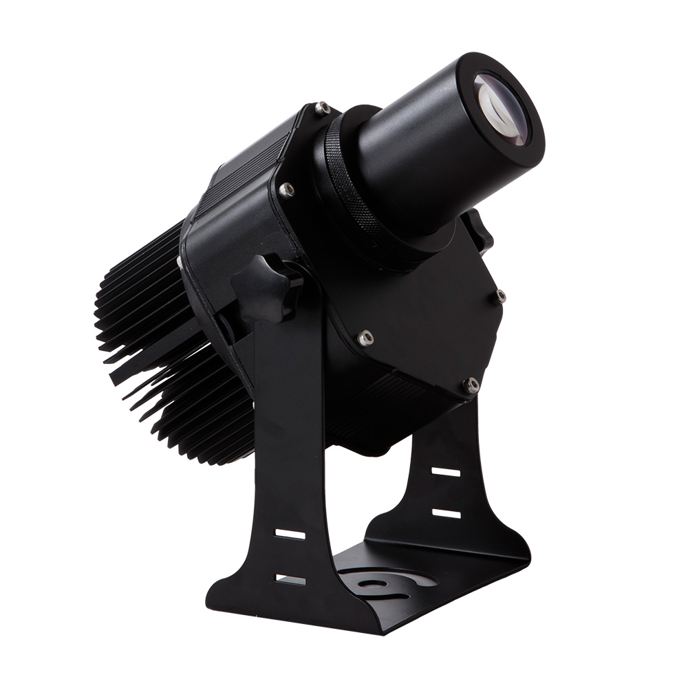 40W Outdoor Black Desktop or Mountable LED Gobo Projector Advertising Logo Light (with Custom 1 Color Rotating Glass Gobos)
