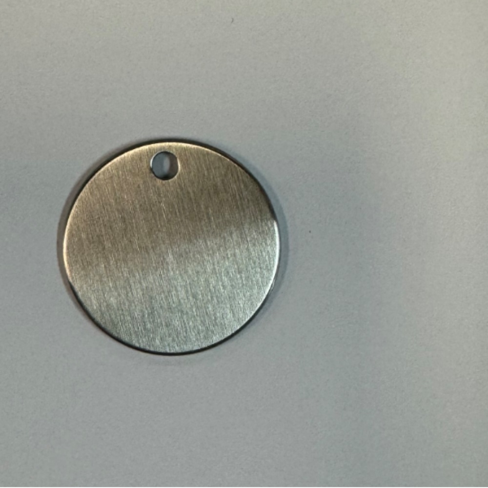 100pcs Round Blank Silver Brass Tag Dog Tag Pendant for engraving