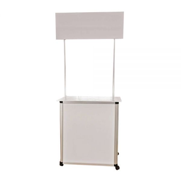 Portable Foldable Promotion Counter Table with Wheel and Lock
