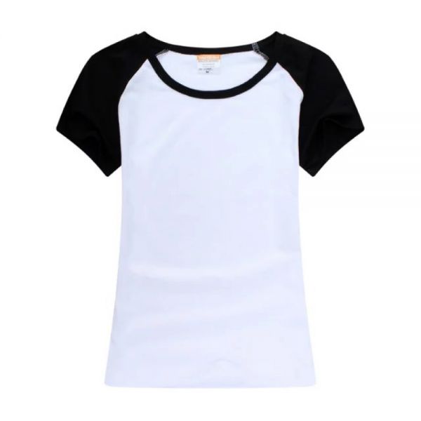 Playera Raglan para Mujer de Algodón Mangas Coloridas 10pcs/pack