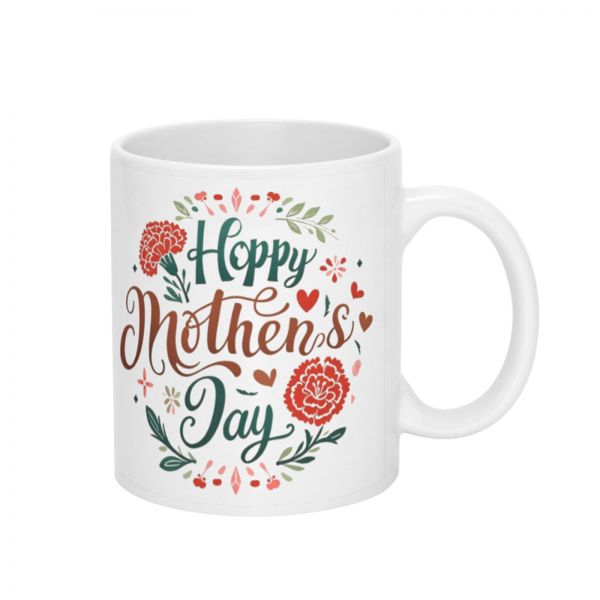 Mother's Day Gift Mug Happy Mother's Day Creative Design Pattern Printing 11o White Mug Mother's Day Gift Fun Pictures Printing Mug Coffee Cup Funny Printing Ceramic Cup Milk Cup - A No