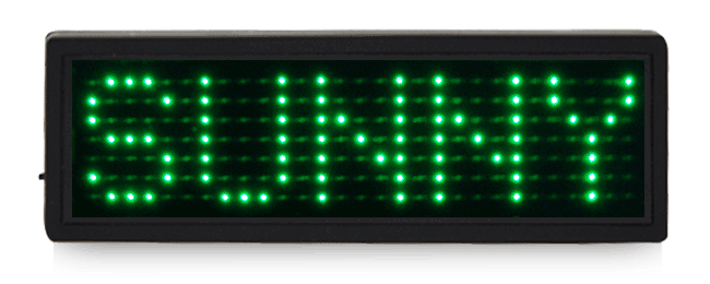 Green LED Name Badge Whit Scrolling Message