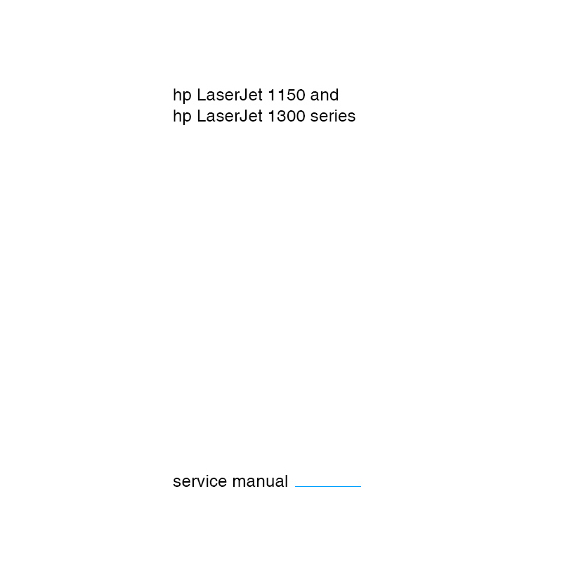 Инструкция по эксплуатации HP LaserJet 1150 1300 (англ.яз.)