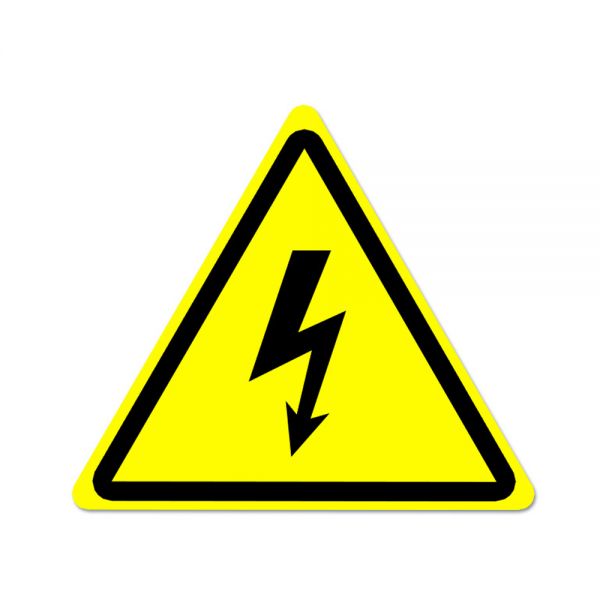 Sticker Emergencia a Prueba de Agua Alto Voltaje Brilla en la Oscuridad 5" x 8.2"