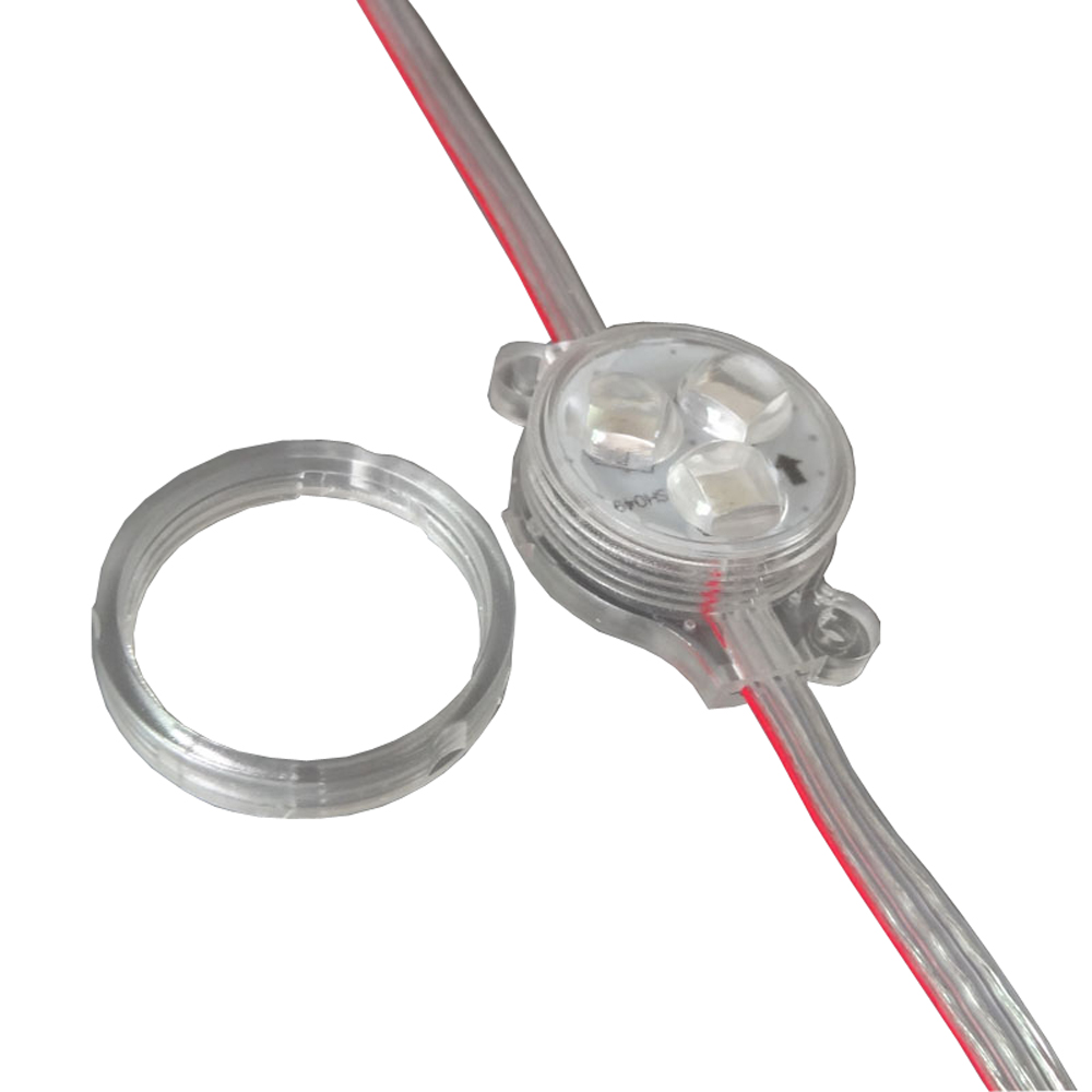 Полноцветный точечный LED модуль в прозрачном корпусе (SMD 5050 Φ30; DMX512; постоянное напряжение 12В)