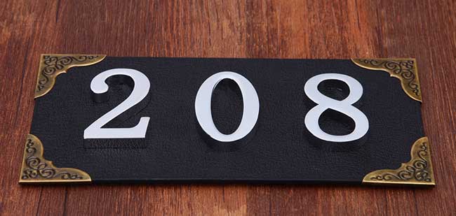High Quality Mini Metal Numbers with Self-stick for Address Plaque (Item Height: 5cm)