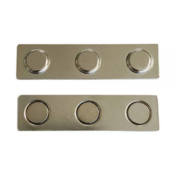 Metal Strong Magnetic Name ID Tag Badge Fastener Holder Card Tag, Silver