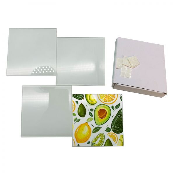 120 Pack Sublimation Personalised Photo Glass Coaster Blanks, 3.9in x 3.9in Square