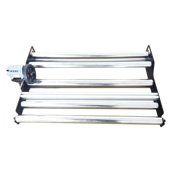 27.6" Media Roll Holder with Meter Counter – Mobile Tray for DTF Film & Vinyl Finishing