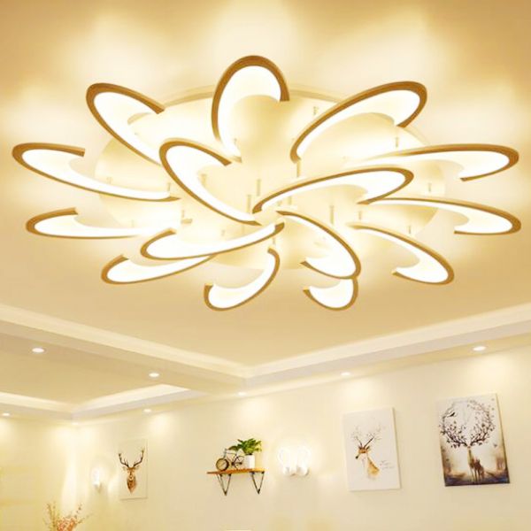 Luces LED Modernas Blancas de Acrilico para Techos de Cuartos Recamaras 15 Cabezas