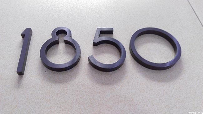 House Number Character 0-9 Stainless Steel Modern high Quality Signs (Item Height: 10cm)