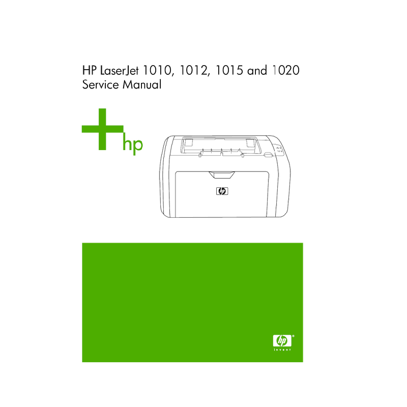 Инструкция по эксплуатации HP LaserJet 1010 1012 1015 1020 (англ.яз.)