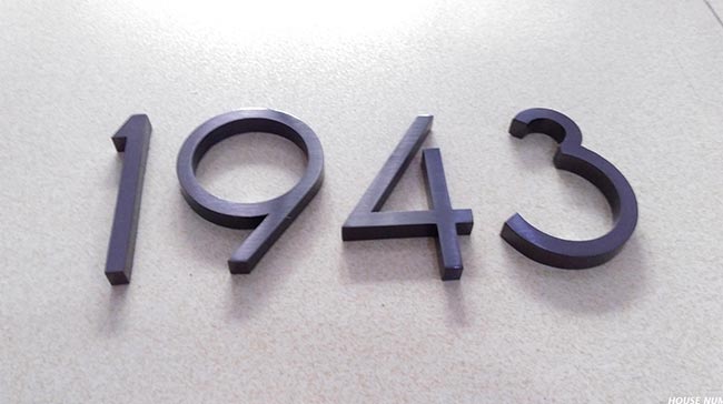 House Number Character 0-9 Stainless Steel Modern high Quality Signs (Item Height: 10cm)
