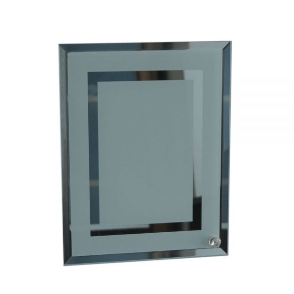 Cuadro Para Foto Sublimacion Vidrio Doble Borde Espejo 8"
