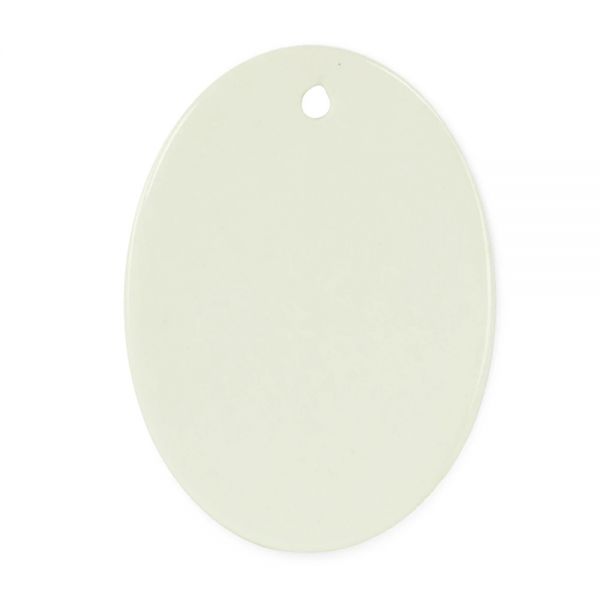 100pcs 3" Oval Ceramic Ornamen