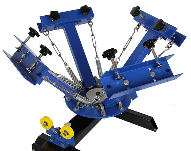 4 Color Screen Printing Press Machine Silk Screening Pressing DIY with 1 Station