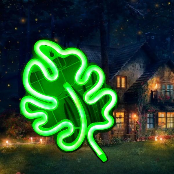 CALCA LED Neon Sign Monstera Leaf Sign USB 5VDC Size- 10.6X8.3inches(Green)