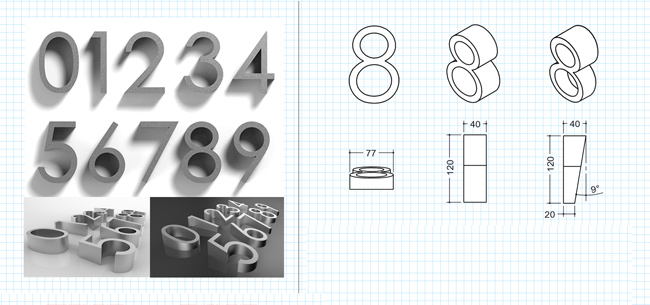 House Address Numbers Door Metal Sign Digits A Stylish Design Metal Digits for Signs