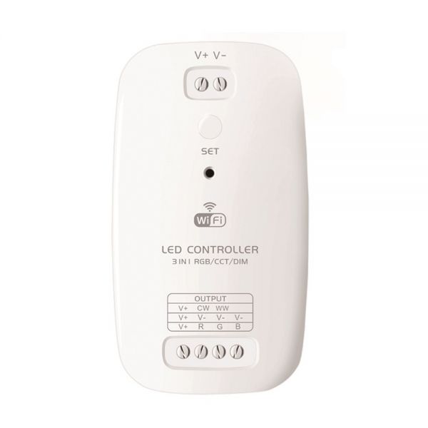 3IN 1 WiFi LED Smart remote Controller for RGB+CCT LED strip light Alexa Voice phone Remote control