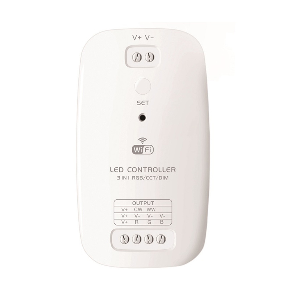 3IN 1 WiFi LED Smart remote Controller for RGB+CCT LED strip light Alexa Voice phone Remote control