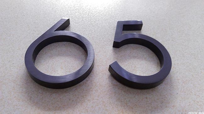 House Number Character 0-9 Stainless Steel Modern high Quality Signs (Item Height: 10cm)