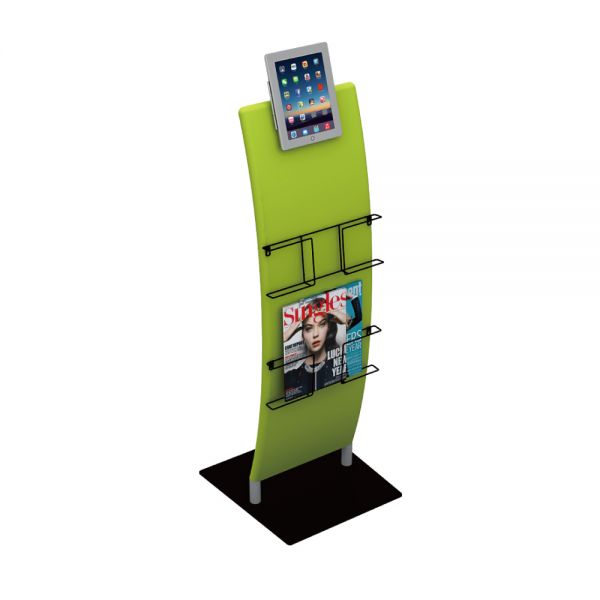 สแตน Ipad หรือขาตั้ง Ipad มาพร้อม ชั้นวางหนังสือ นิตยสารแมกกาซีน (02)---Ipad Stand with Magazine Rack 02