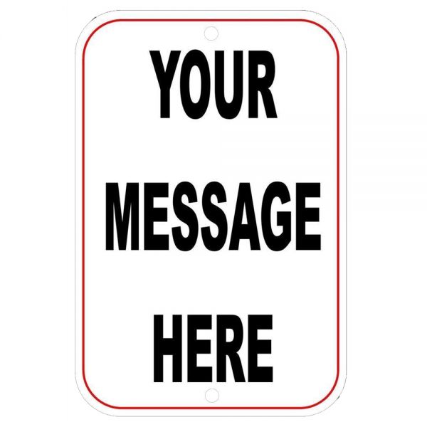 Nuevo! Anuncio de metal de aluminio de 8" x 12" Personalizado con texto o imagen