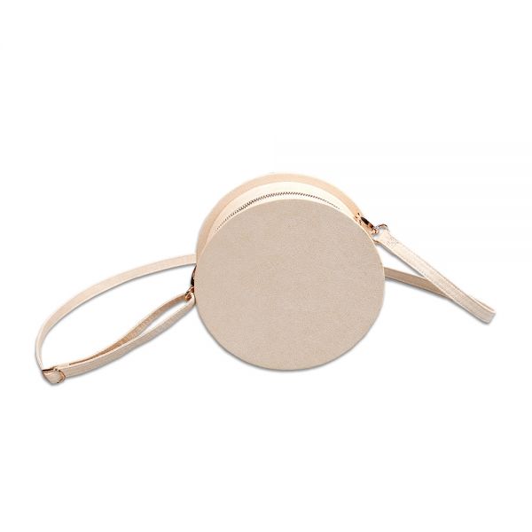 New Blank Sublimation Leather Fashion Lady Shoulder Bag Round Shape
