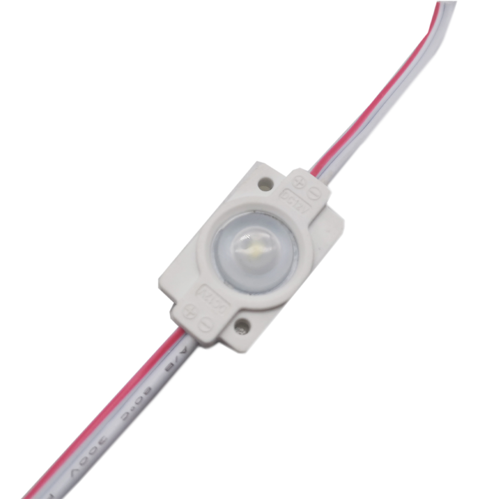 SMD 2835 Waterproof LED Module (1 LED Chips with Aluminum PCB Injection, frosted lens,White Light, 0.36W, L26 x W15 x H7.6mm), DC12V