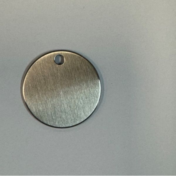 100pcs Round Blank Silver Brass Tag Dog Tag Pendant for engraving