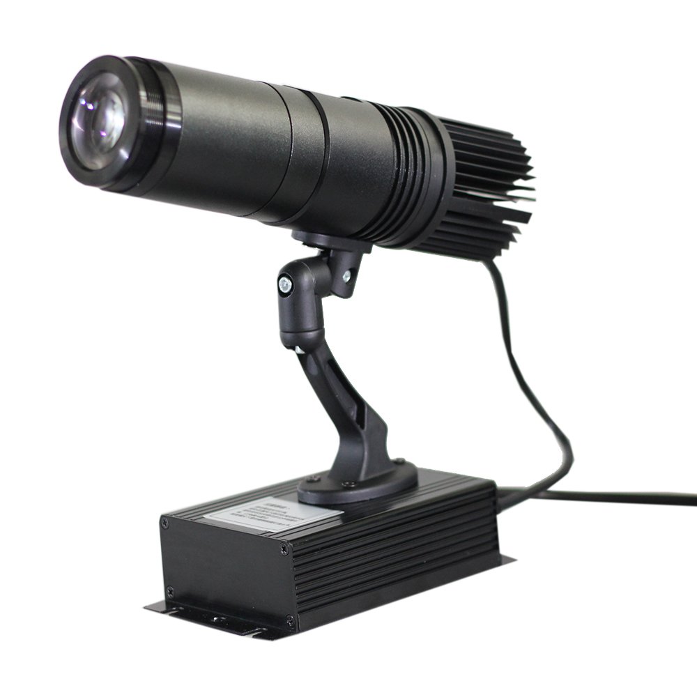 10W Black Desktop or Mountable LED Gobo Projector Advertising Logo Light (with Custom 1 Color Static Glass Gobos)