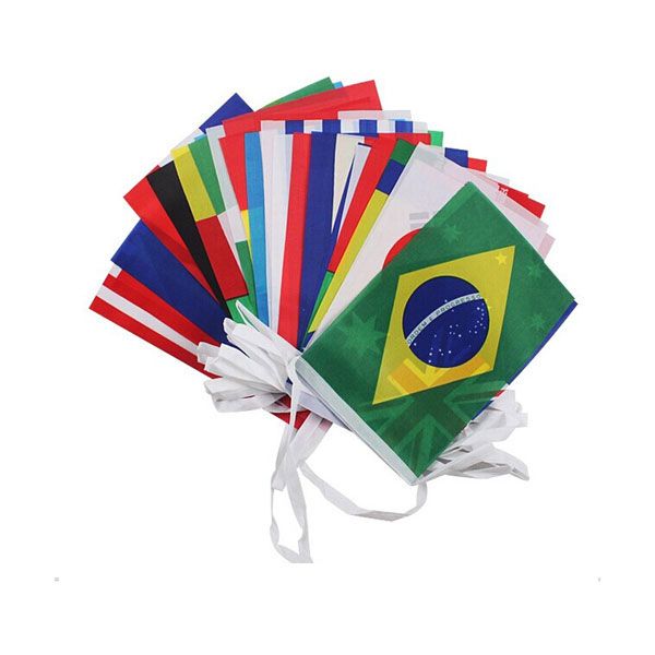 ธงเชือกสี่เหลี่ยมผืนผ้า 100 ประเทศความยาว 82 ฟุต 100 countries Rectangle String Flag 82ft Lenght (0.46ft x 0.69ft)