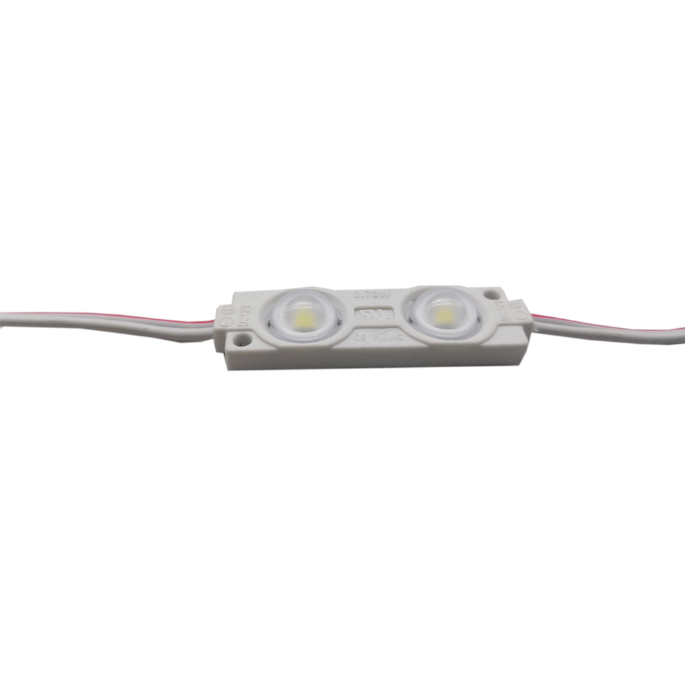 SMD 2835 Waterproof LED Module (2 LEDs Chips with Aluminum PCB Injection, frosted lens,White Light, 0.72W, L47 x W15 x H7.6mm), DC12V