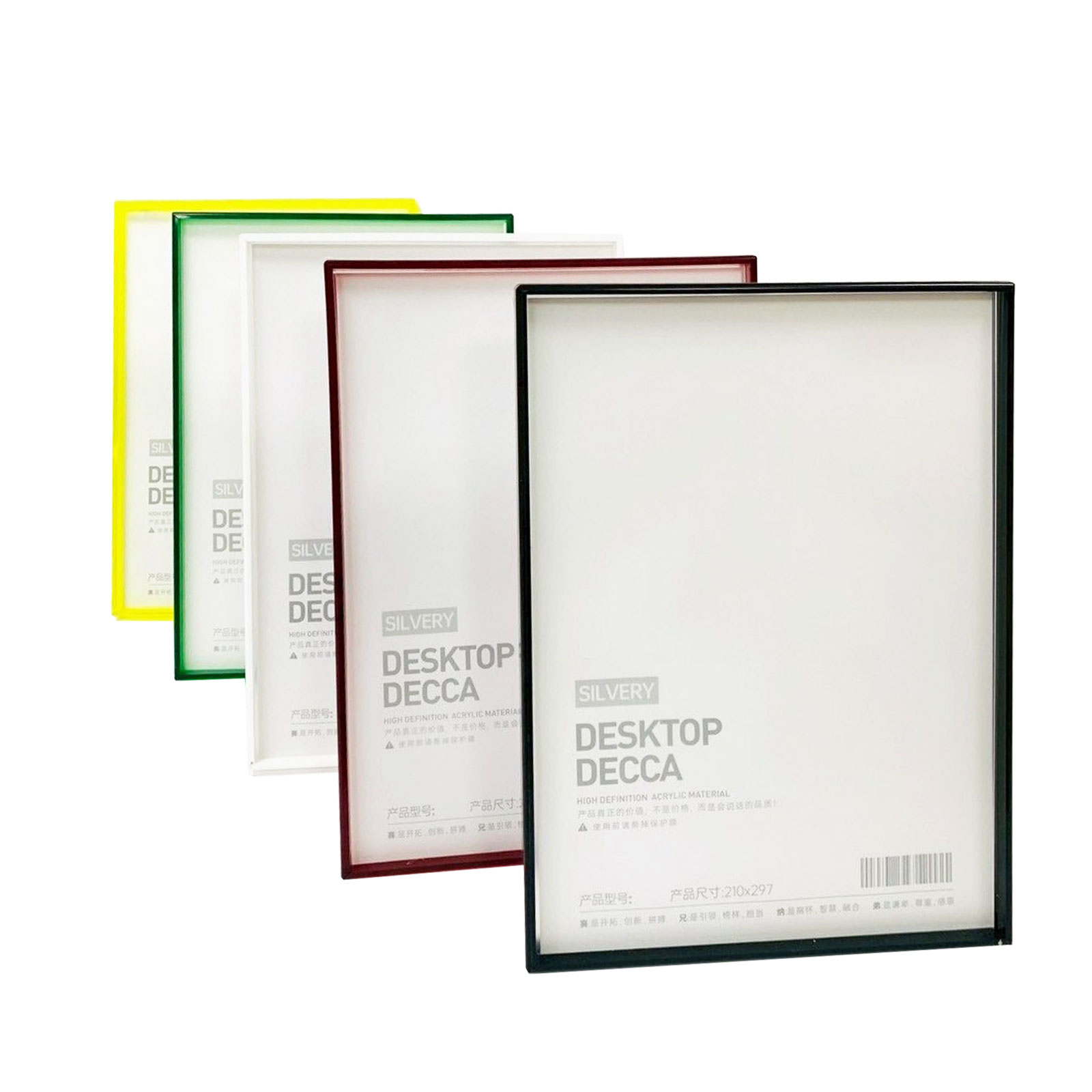 Green/Yellow/White/Red/Black Colorful Acrylic A4/A5 Table Sign
