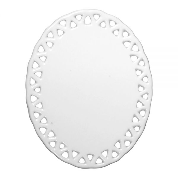 100pcs 3" Oval Doliy Triangle Ceramic Ornamen