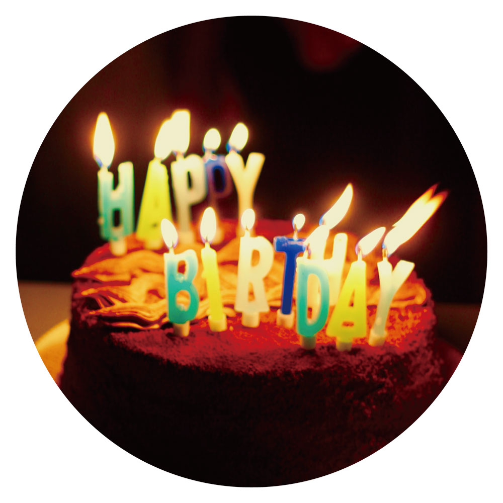 The finished light film（glass） of a projection lamp for Birthdays