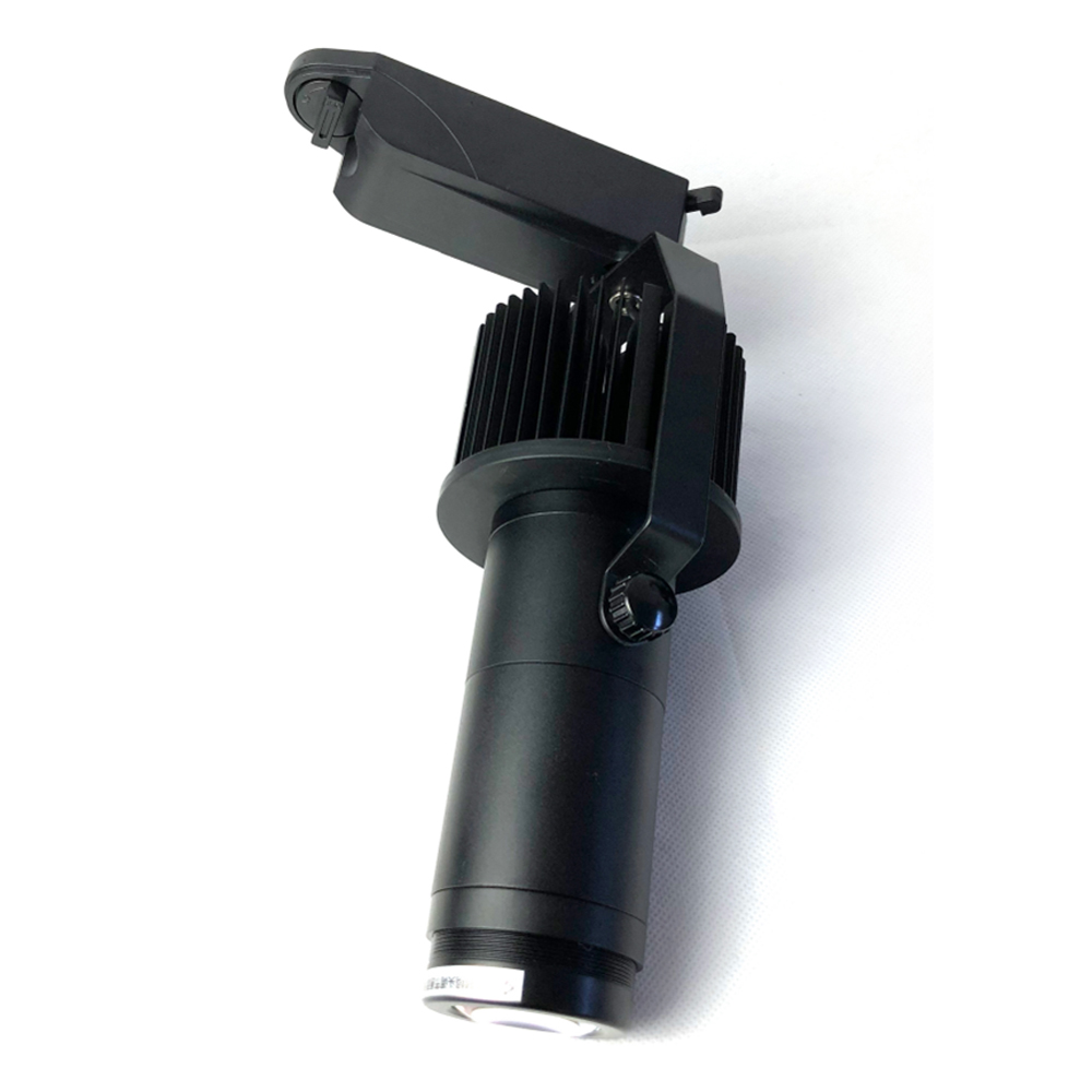 80W Black Track type LED Gobo Projector Advertising Logo Light (with Custom 1 Color Static Glass Gobos)