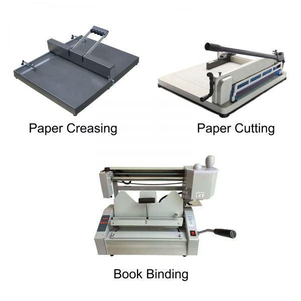 A4 A3 Desktop Paper Creasing Machine+Hot Melt Glue Book Binding Machine+Manual Paper Cutter