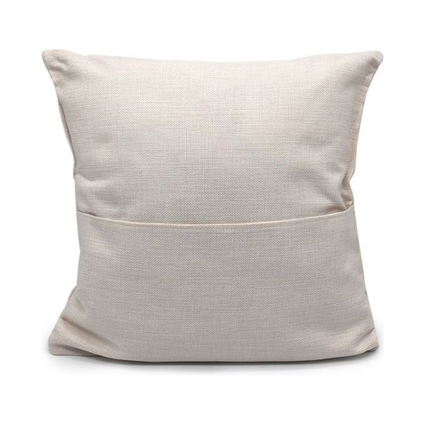 15.75"x15.75" Sublimation Blank Linen Pocket Pillow Case Cushion Cover