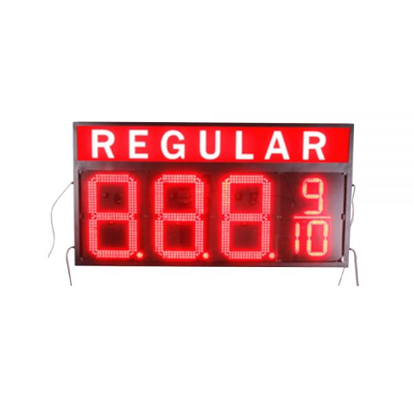 20" LED Gas Station Electronic Fuel Price Sign Green Color Regular