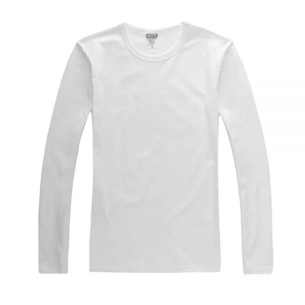 Playera Manga Larga para Niño de Algodón en Blanco 10pcs/pack