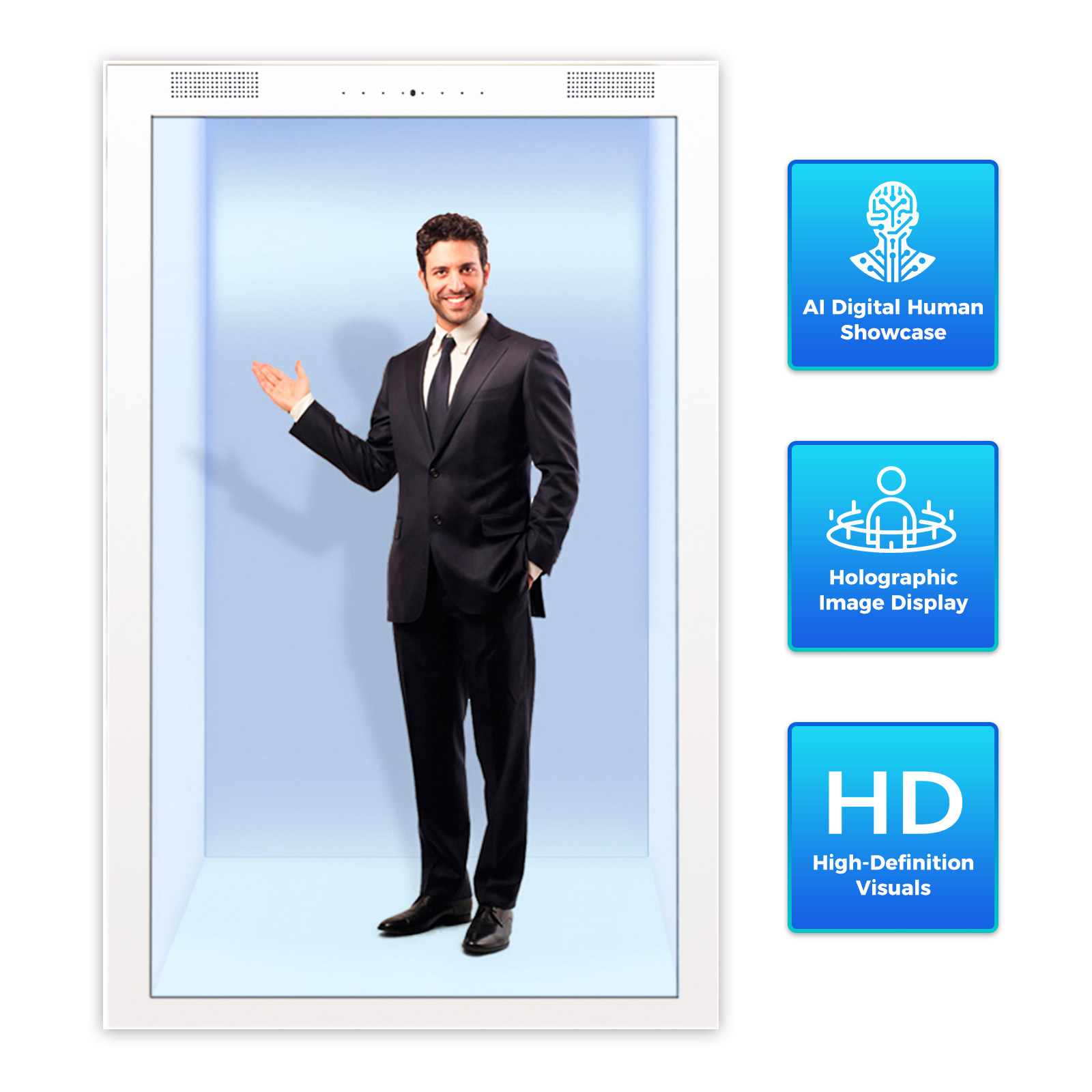 CALCA 98-inch Smart Holographic Cabin Display LCD Transparent Showcase/3D Holography Box