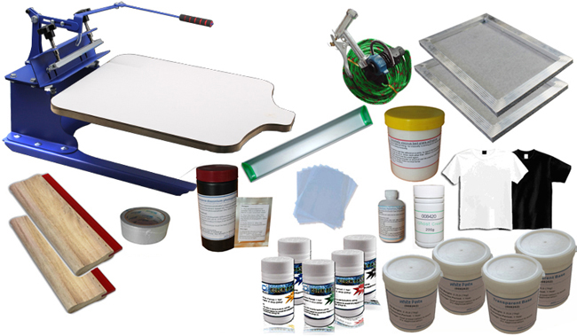 Sale 1-1 Color Screen Printing Kit DIY Silk Screen Print Supply Kit Budget Price