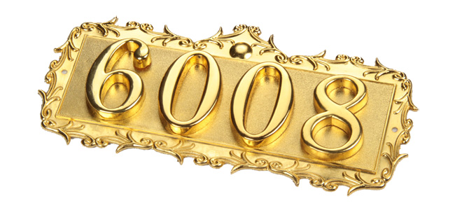 ABS Plating golden Self-stick Number, Shining Mailbox Number, Reflective Address Number, Adhesive Vinyl Mailbox Number