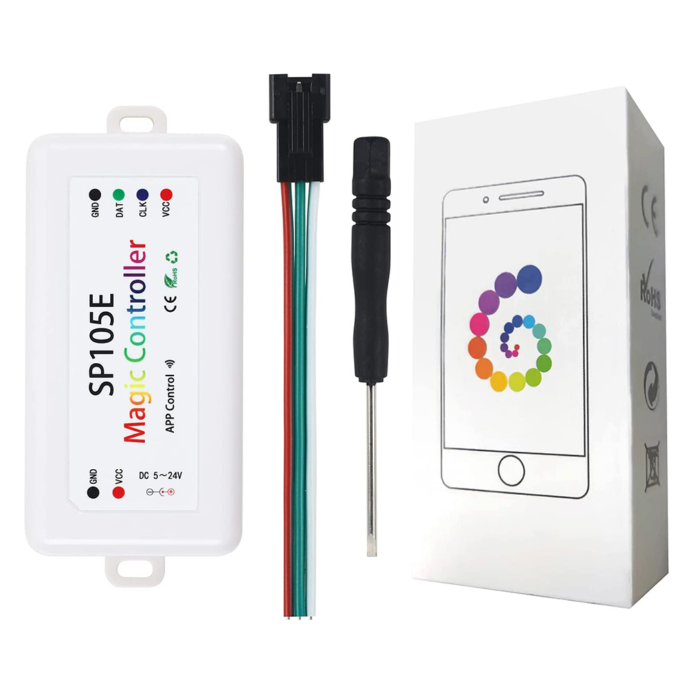 Wireless Bluetooth Controller,SP105E Magic Controller for DC5V-24V LED Pixel Light