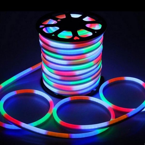 ไฟเส้น SMD 5730 RGB Colorful Flexible LED Neon Lights 220VDC Waterproof Outdoor Advertising Signs (Size 8x16mm)