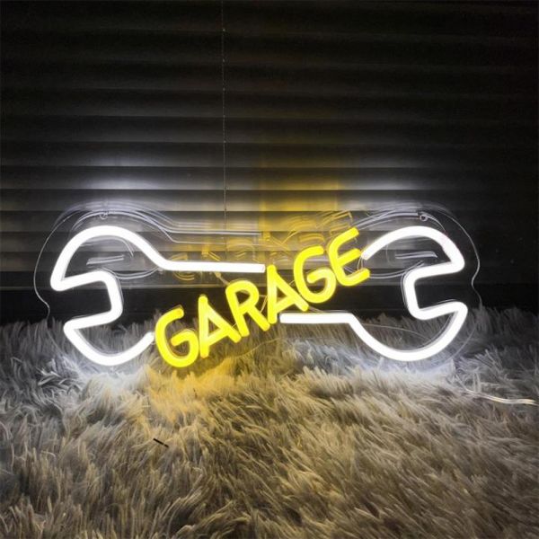 Garage Repair Shop Wall Decor Bar Party Club Luminous Atmosphere Lamp USB Power, Size- 15.7 X 6.3 inches