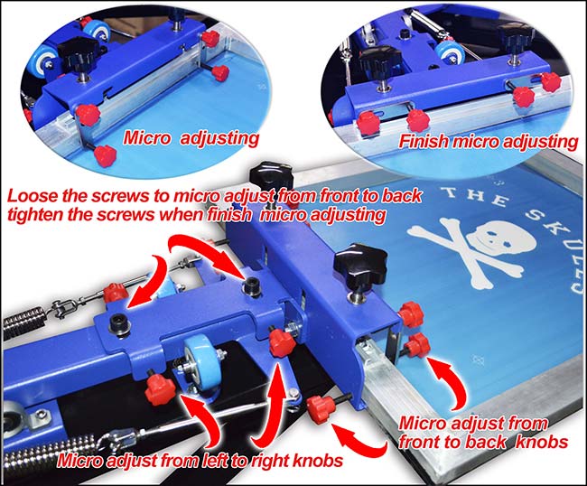 4 Color 4 Station Micro Registration Silk Screen Printing Machine T-shirt Printer